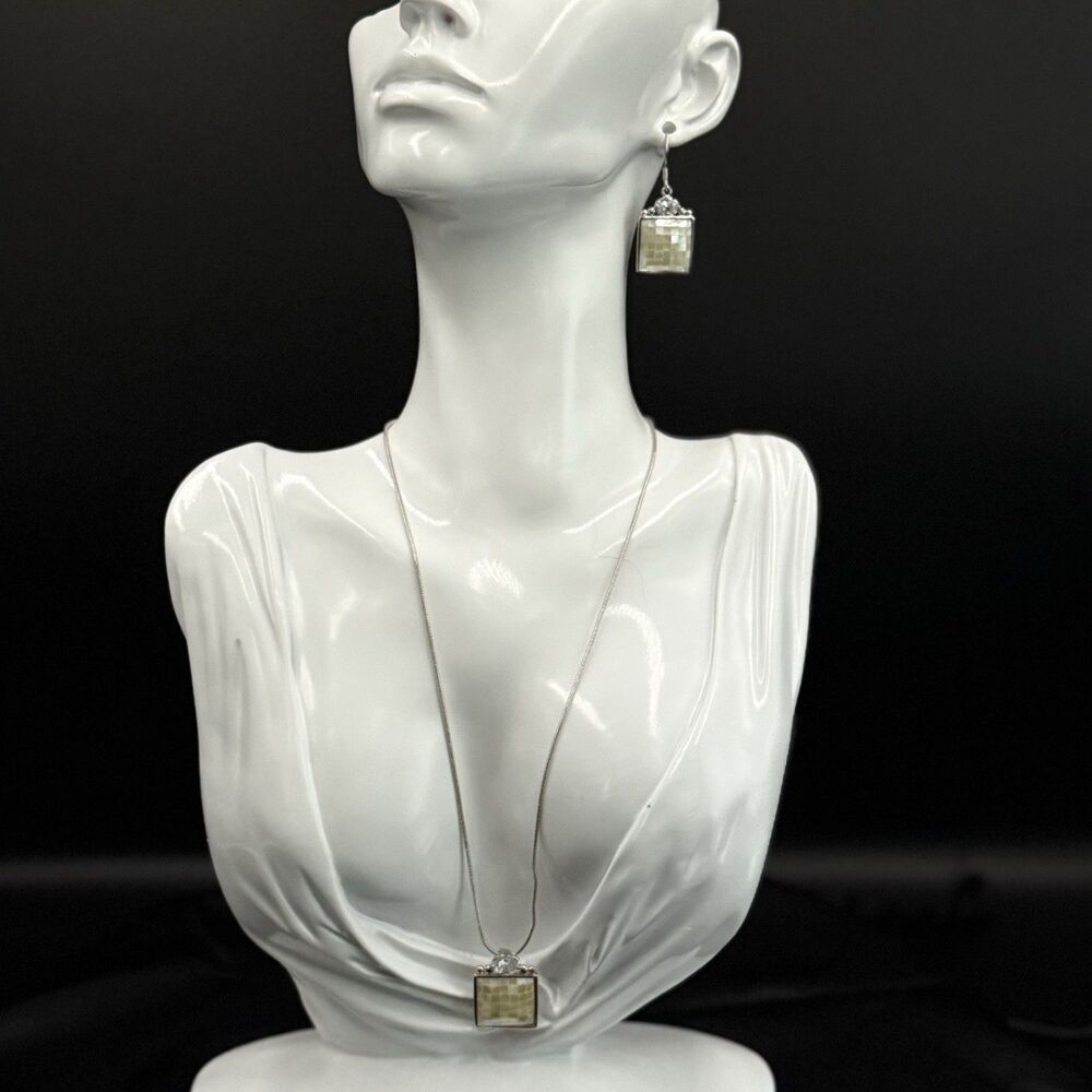 NEW Park Lane Mother-of-Pearl Mosaic Necklace & Earring Set